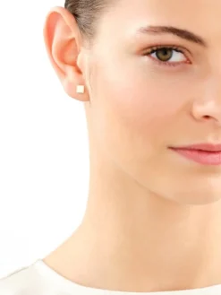 Złote kolczyki - kwadraty