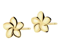 Złote kolczyki - kwiaty