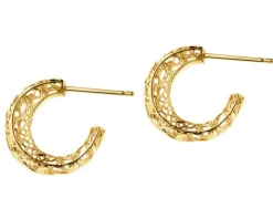 Złote kolczyki - kwiaty