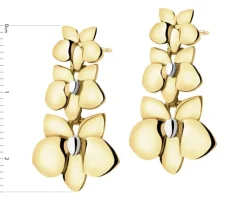 Złote kolczyki - kwiaty