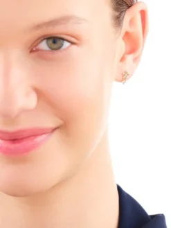 Złote kolczyki - kwiaty