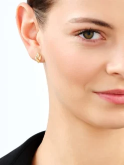 Złote kolczyki - liście