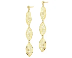 Złote kolczyki - liście