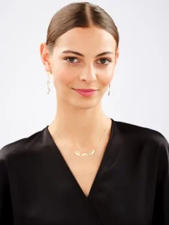 Złote kolczyki - liście