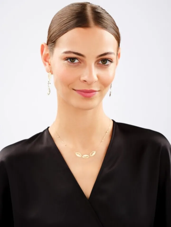 Złote kolczyki - liście