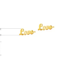 Złote kolczyki - love