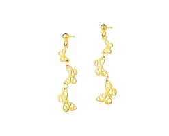 Złote kolczyki - motyle