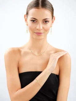 Złote kolczyki - paper clip