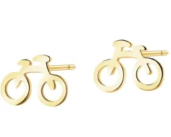 Złote kolczyki - rowery