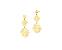 Złote kolczyki - rozety