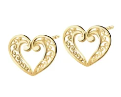 Złote kolczyki - serca