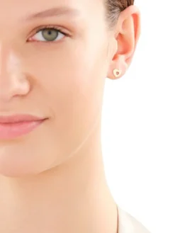 Złote kolczyki - serca