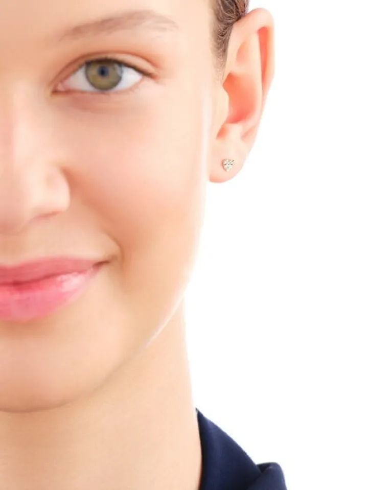 Złote kolczyki - serca