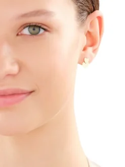 Złote kolczyki - serca