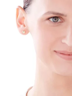 Złote kolczyki - serca