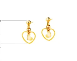 Złote kolczyki - serca