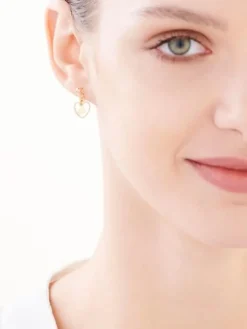 Złote kolczyki - serca