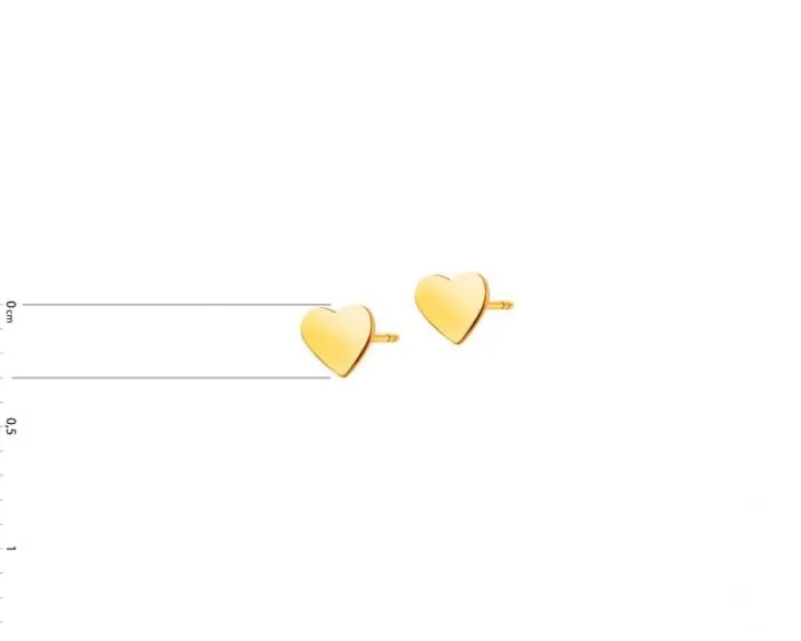 Złote kolczyki - serca