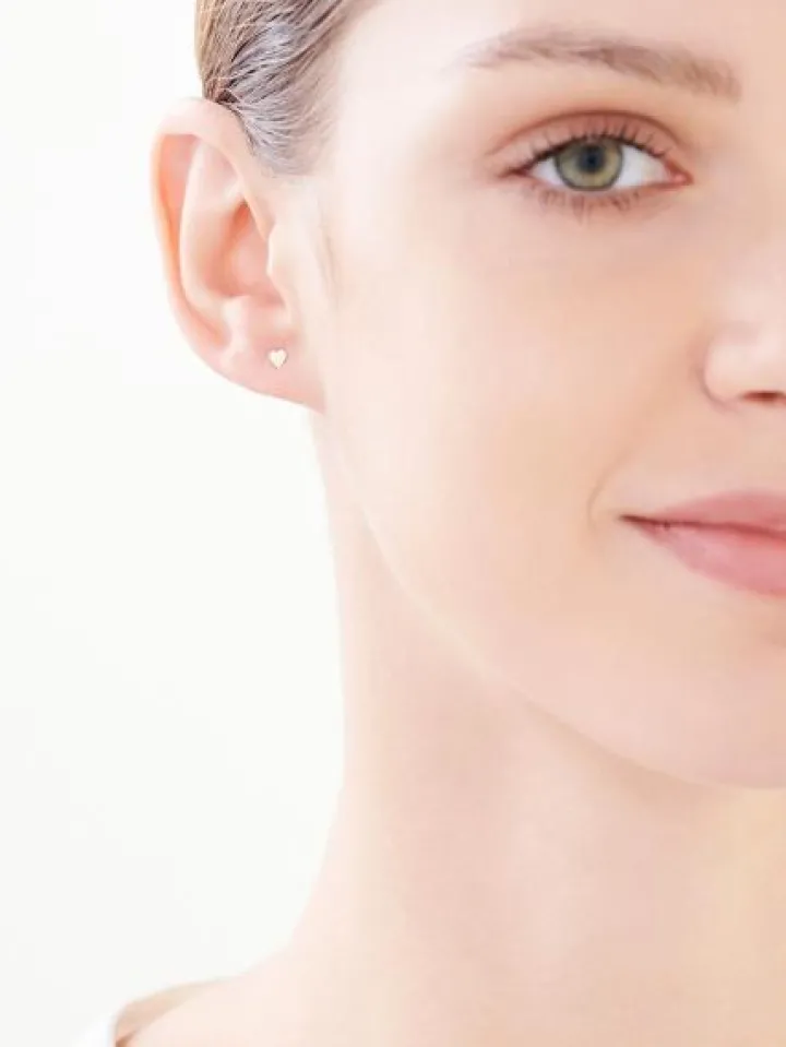 Złote kolczyki - serca