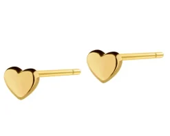 Złote kolczyki - serca