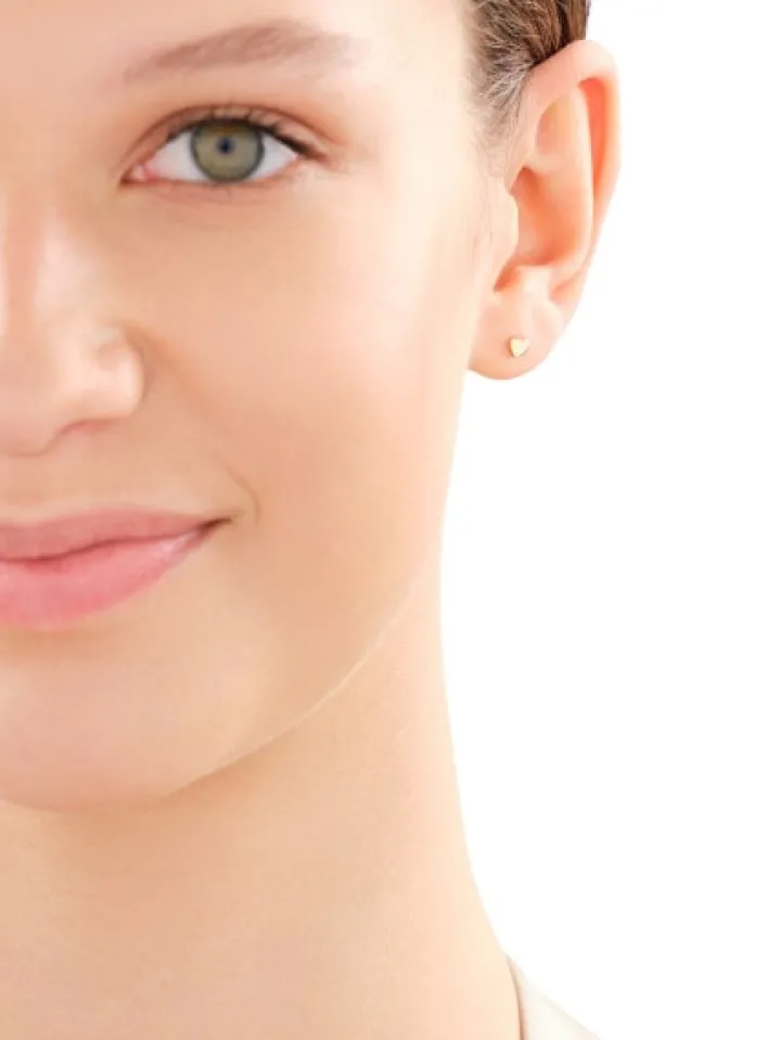 Złote kolczyki - serca