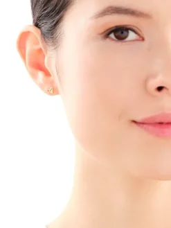 Złote kolczyki - serca