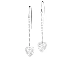 Złote kolczyki - serca