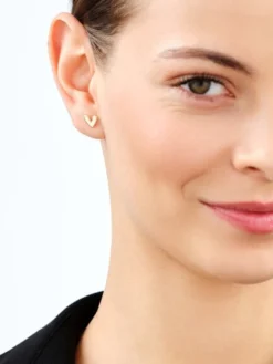 Złote kolczyki - serca