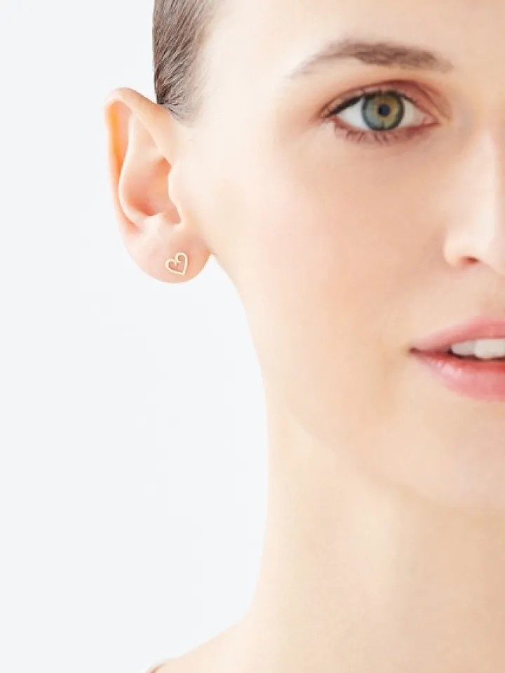 Złote kolczyki - serca