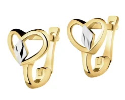 Złote kolczyki - serca