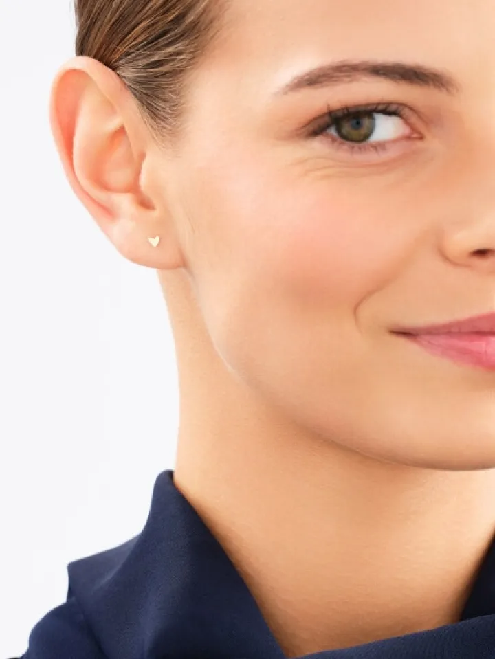 Złote kolczyki - serca
