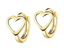 Złote kolczyki - serca