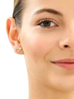 Złote kolczyki - serca