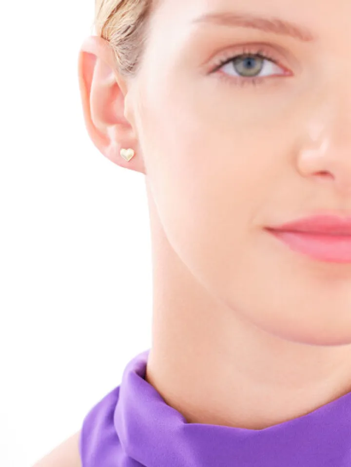 Złote kolczyki - serca