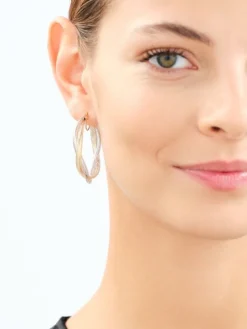 Złote kolczyki elastyczne