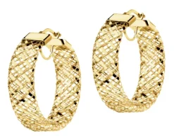 Złote kolczyki elastyczne - koła