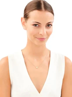 Złote kolczyki i zawieszka - komplet - serca