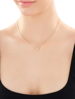 Złote kolczyki i zawieszka - komplet - koła