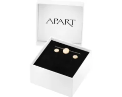 Złote kolczyki i zawieszka - komplet - koła