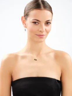 Złote kolczyki z agatem