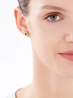 Złote kolczyki z cyrkonią