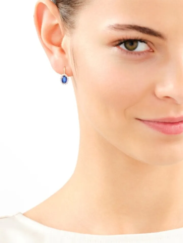 Złote kolczyki z cyrkoniami