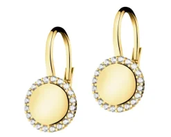Złote kolczyki z cyrkoniami