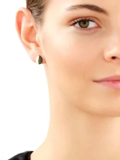 Złote kolczyki z cyrkoniami - łezki