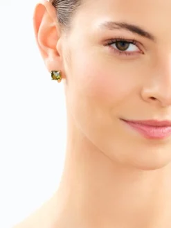 Złote kolczyki z cyrkoniami