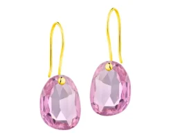 Złote kolczyki z cyrkoniami