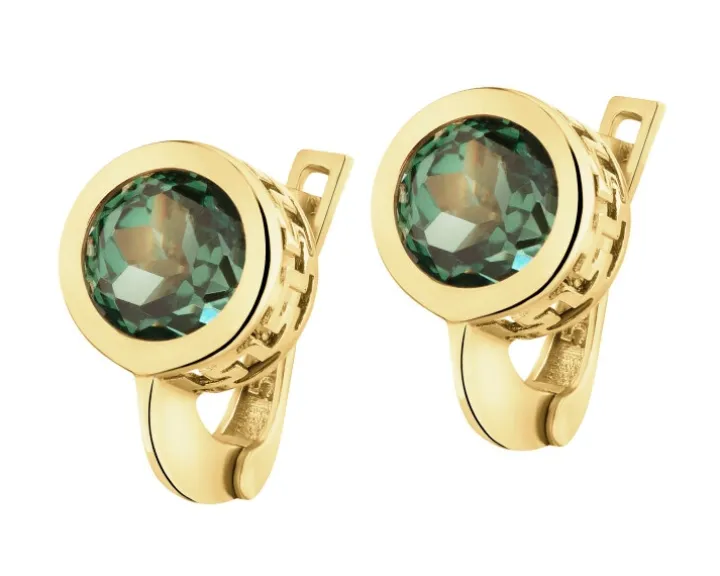 Złote kolczyki z cyrkoniami