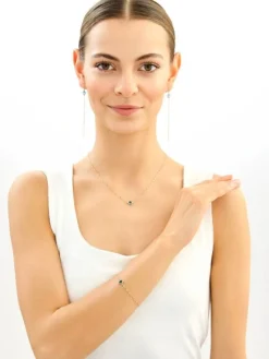 Złote kolczyki z cyrkoniami