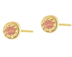 Złote kolczyki z cyrkoniami