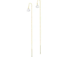 Złote kolczyki z cyrkoniami - serca